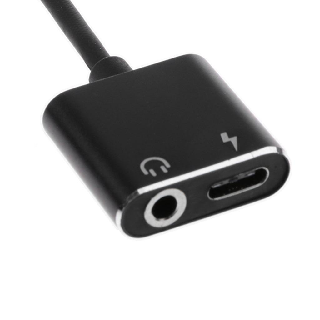 Max Type-C 2 in 1 Audio Charge Adapter Cable for Xiaomi Max2 Huawei Letv Black - Aladdin Shoppers