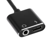 Max Type-C 2 in 1 Audio Charge Adapter Cable for Xiaomi Max2 Huawei Letv Black - Aladdin Shoppers