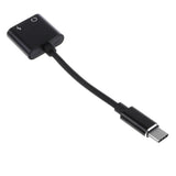 Max Type-C 2 in 1 Audio Charge Adapter Cable for Xiaomi Max2 Huawei Letv Black - Aladdin Shoppers