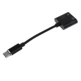 Max Type-C 2 in 1 Audio Charge Adapter Cable for Xiaomi Max2 Huawei Letv Black - Aladdin Shoppers