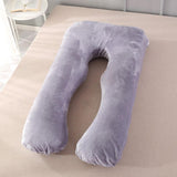 Max U Shaped Maternity Pregnancy Support Pillow Body Bolster Pillow Gray - Aladdin Shoppers