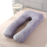 Max U Shaped Maternity Pregnancy Support Pillow Body Bolster Pillow Gray - Aladdin Shoppers