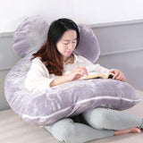 Max U Shaped Maternity Pregnancy Support Pillow Body Bolster Pillow Gray - Aladdin Shoppers