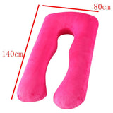 Max U Shaped Maternity Pregnancy Support Pillow Body Bolster Pillow Hot Pink - Aladdin Shoppers