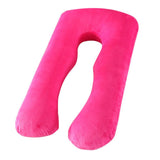 Max U Shaped Maternity Pregnancy Support Pillow Body Bolster Pillow Hot Pink