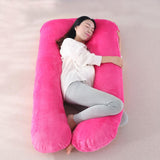 Max U Shaped Maternity Pregnancy Support Pillow Body Bolster Pillow Hot Pink - Aladdin Shoppers