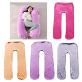 Max U Shaped Maternity Pregnancy Support Pillow Body Bolster Pillowcase Gray - Aladdin Shoppers