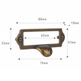Max Vintage American Style Door Handle Knob Zinc Alloy with Card Slot Bronze - Aladdin Shoppers