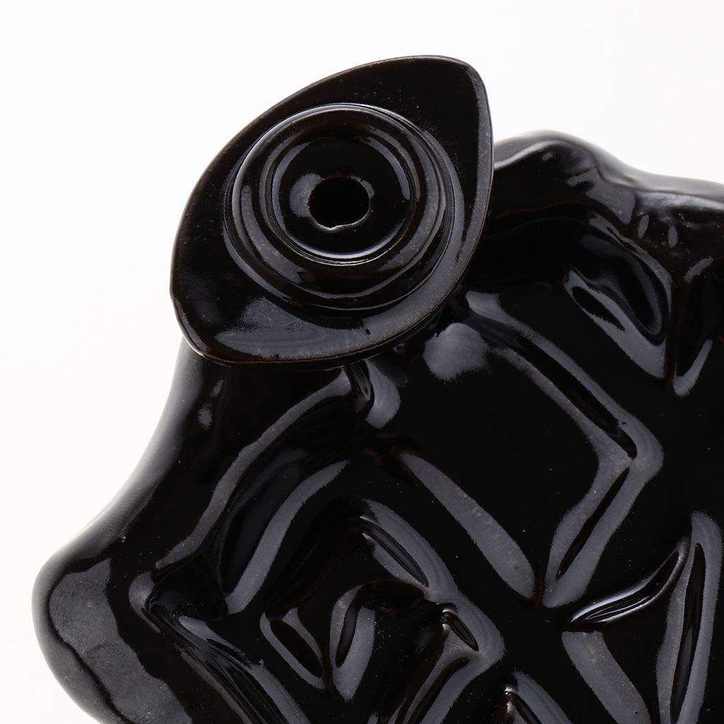 Max Vintage Black Ceramic Backflow Incense Burner Stick Cones Holder Style 06 - Aladdin Shoppers