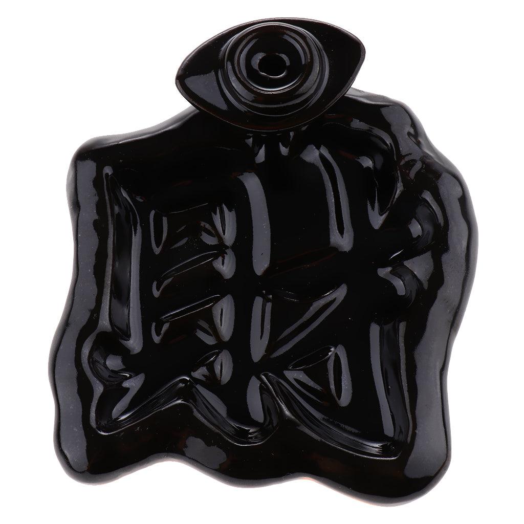 Max Vintage Black Ceramic Backflow Incense Burner Stick Cones Holder Style 06 - Aladdin Shoppers