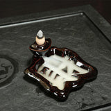 Max Vintage Black Ceramic Backflow Incense Burner Stick Cones Holder Style 06 - Aladdin Shoppers