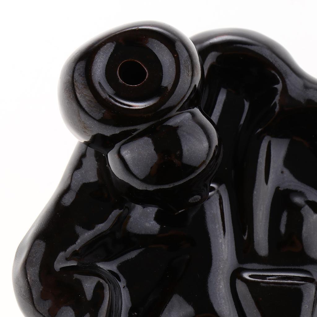 Max Vintage Black Ceramic Backflow Incense Burner Stick Cones Holder Style 07 - Aladdin Shoppers