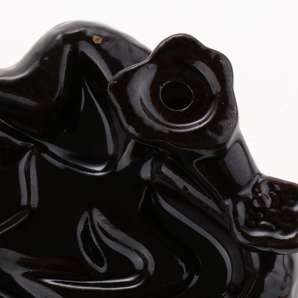 Max Vintage Black Ceramic Backflow Incense Burner Stick Cones Holder Style 09 - Aladdin Shoppers