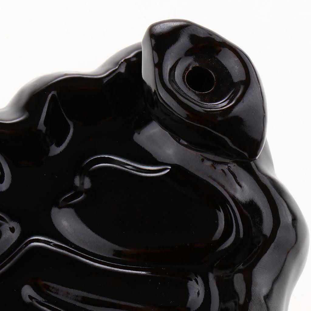 Max Vintage Black Ceramic Backflow Incense Burner Stick Cones Holder Style 11 - Aladdin Shoppers