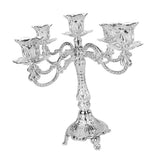Max Vintage Candle Holder Candlestick CandelabraTop Stand Silver - 5 Head - Aladdin Shoppers