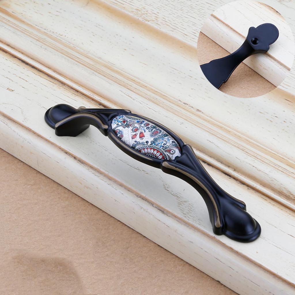 Max Vintage Ceramic Furniture Cabinet Handle Lever Pull Knob Door Hardware H 234mm - Aladdin Shoppers
