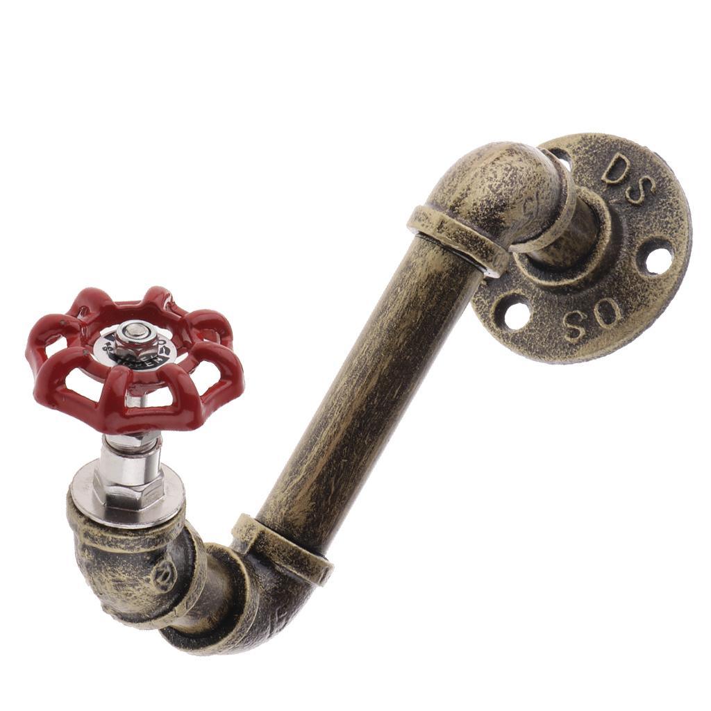 Max Vintage Industrial Style Plumbing Pipe Wall Mounted Coat Robe Hook Organizer - Aladdin Shoppers