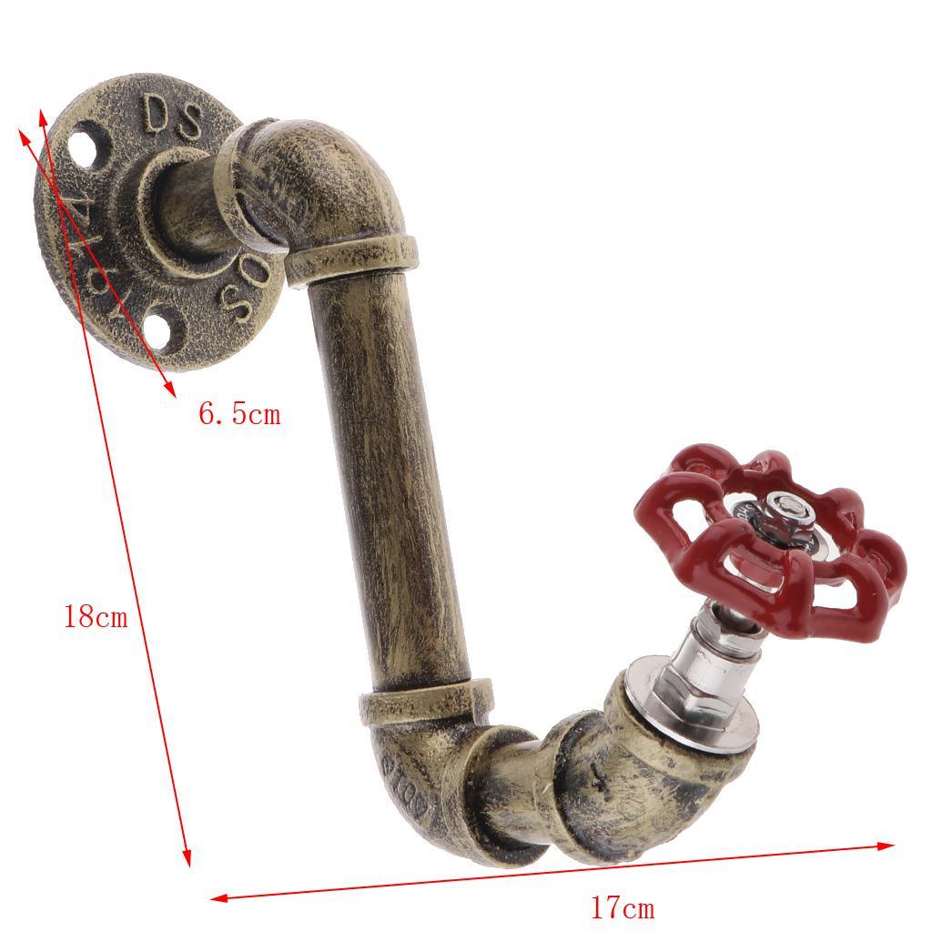 Max Vintage Industrial Style Plumbing Pipe Wall Mounted Coat Robe Hook Organizer - Aladdin Shoppers