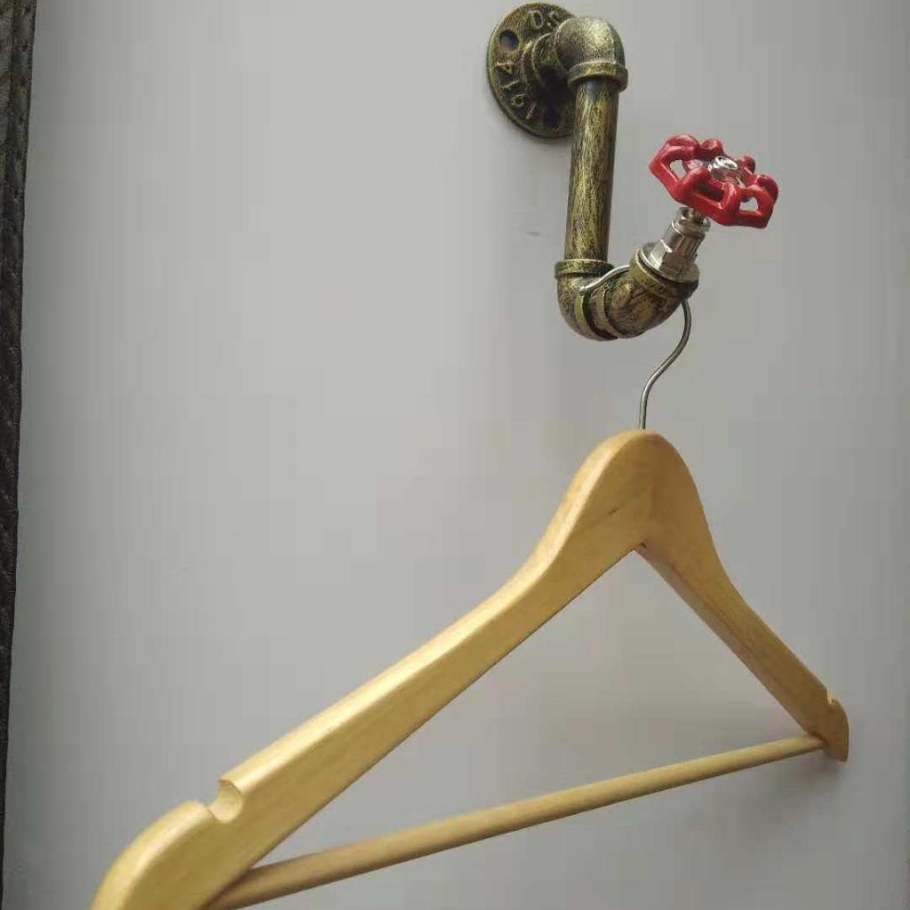 Max Vintage Industrial Style Plumbing Pipe Wall Mounted Coat Robe Hook Organizer - Aladdin Shoppers