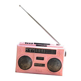 Max Vintage Style Resin Radio Crafts for Living Room Office Gallery Pink - Aladdin Shoppers
