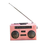 Max Vintage Style Resin Radio Crafts for Living Room Office Gallery Pink - Aladdin Shoppers