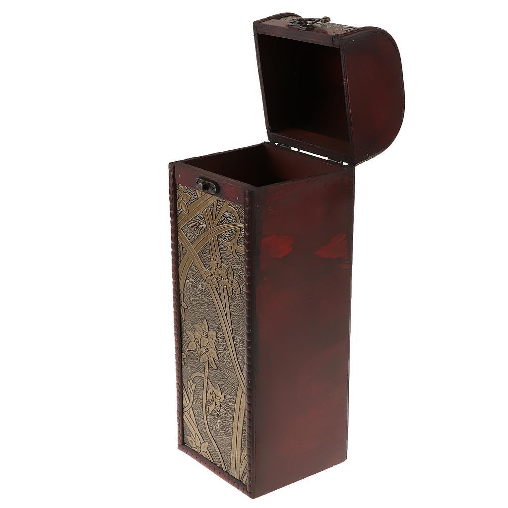 Max Vintage Wine Box Wooden Antique Packaging Wine Gift Box 1 Bottle-B - Aladdin Shoppers