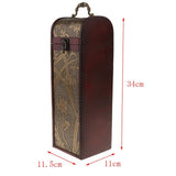 Max Vintage Wine Box Wooden Antique Packaging Wine Gift Box 1 Bottle-B - Aladdin Shoppers