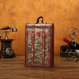 Max Vintage Wooden Wine Box Double Wine Bottle Gifts Antique Finish -2 Bottles - Aladdin Shoppers