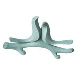 Max Wall Mounted Resin Coat Robe Hook Birds Stand on Branch Hanger Rack Green B