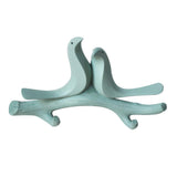 Max Wall Mounted Resin Coat Robe Hook Birds Stand on Branch Hanger Rack Green B - Aladdin Shoppers