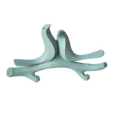 Max Wall Mounted Resin Coat Robe Hook Birds Stand on Branch Hanger Rack Green B - Aladdin Shoppers