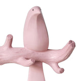 Max Wall Mounted Resin Coat Robe Hook Birds Stand on Branch Hanger Rack Pink A - Aladdin Shoppers