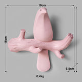 Max Wall Mounted Resin Coat Robe Hook Birds Stand on Branch Hanger Rack Pink A - Aladdin Shoppers