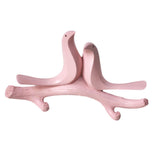 Max Wall Mounted Resin Coat Robe Hook Birds Stand on Branch Hanger Rack Pink B - Aladdin Shoppers