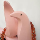 Max Wall Mounted Resin Coat Robe Hook Birds Stand on Branch Hanger Rack Pink B - Aladdin Shoppers