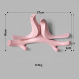 Max Wall Mounted Resin Coat Robe Hook Birds Stand on Branch Hanger Rack Pink B - Aladdin Shoppers