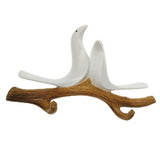 Max Wall Mounted Resin Coat Robe Hook Birds Stand on Branch Hanger Rack White B - Aladdin Shoppers