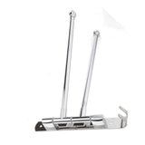 Max Wall Mounted Swing Towel Bar Stainless Steel Bath Towel Rod Arm Silver_2Bars - Aladdin Shoppers