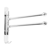 Max Wall Mounted Swing Towel Bar Stainless Steel Bath Towel Rod Arm Silver_2Bars - Aladdin Shoppers