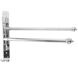 Max Wall Mounted Swing Towel Bar Stainless Steel Bath Towel Rod Arm Silver_2Bars - Aladdin Shoppers