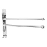 Max Wall Mounted Swing Towel Bar Stainless Steel Bath Towel Rod Arm Silver_2Bars - Aladdin Shoppers