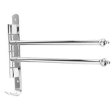 Max Wall Mounted Swing Towel Bar Stainless Steel Bath Towel Rod Arm Silver_2Bars - Aladdin Shoppers