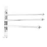 Max Wall Mounted Swing Towel Bar Stainless Steel Bath Towel Rod Arm Silver_3Bars - Aladdin Shoppers