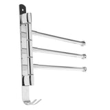 Max Wall Mounted Swing Towel Bar Stainless Steel Bath Towel Rod Arm Silver_3Bars - Aladdin Shoppers