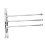 Max Wall Mounted Swing Towel Bar Stainless Steel Bath Towel Rod Arm Silver_3Bars - Aladdin Shoppers