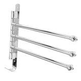 Max Wall Mounted Swing Towel Bar Stainless Steel Bath Towel Rod Arm Silver_3Bars - Aladdin Shoppers