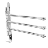 Max Wall Mounted Swing Towel Bar Stainless Steel Bath Towel Rod Arm Silver_3Bars - Aladdin Shoppers