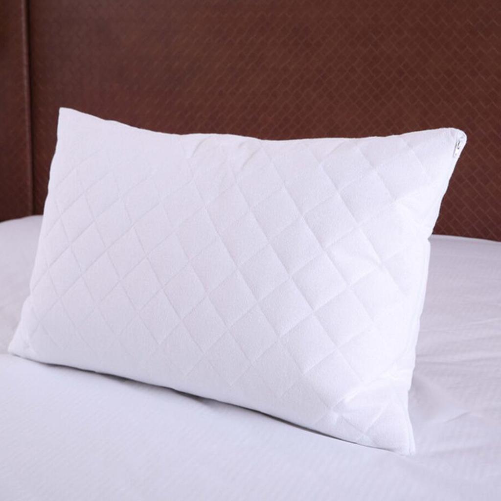 Max Waterproof Mite-proof Luxury Silky Pillowcases White Color 51x71cm - Aladdin Shoppers
