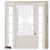 Max White French Door Curtain Panel Rod Pocket Blackout Curtains W137xL102cm - Aladdin Shoppers