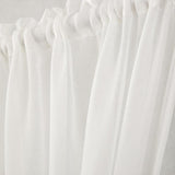 Max White French Door Curtain Panel Rod Pocket Blackout Curtains W137xL102cm - Aladdin Shoppers